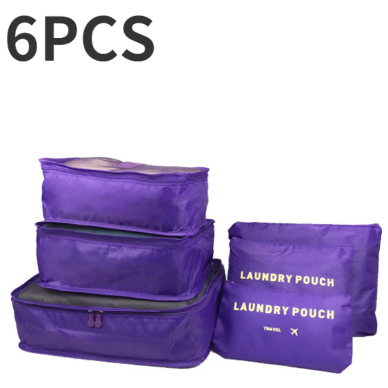 6/7 Pieces Set Waterproof Travel Organizer