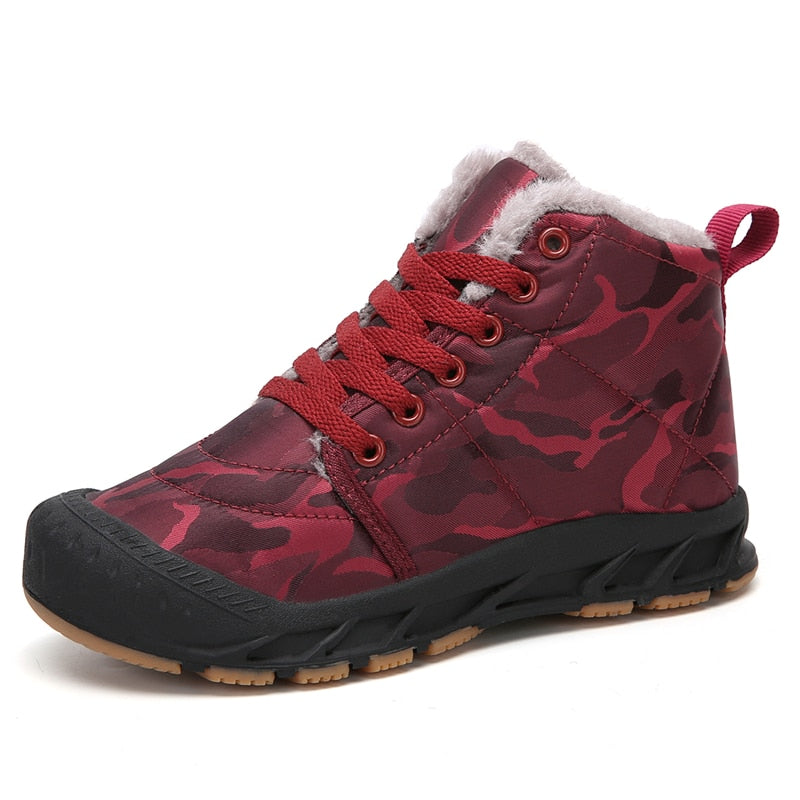 Children's Plus Velvet Waterproof Hiking Shoe