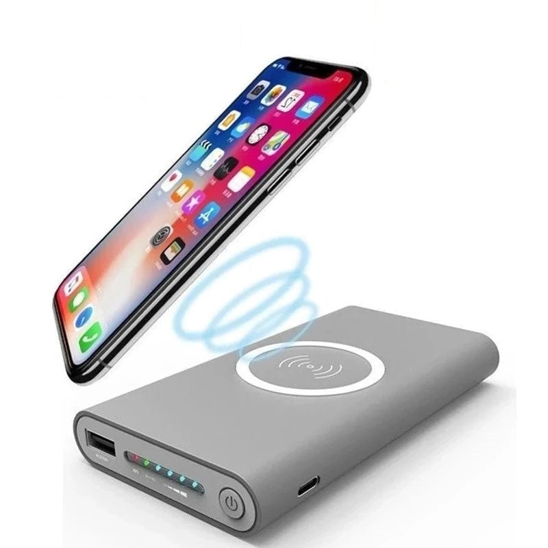 Portable Ultra Thin Wireless Charger Power Bank 20000mAh 2.1A Fast Charging Powerbank For Samsung iPhone Huawei Xiaomi PoverBank