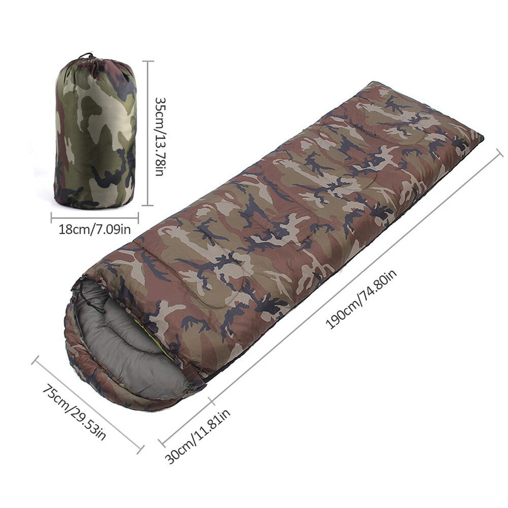 Outdoor Leisure Camping Lunch Break Camouflage Sleeping Bag Adult Sleeping Bag Camping Sleeping Bag Envelope Style Lazy Bag