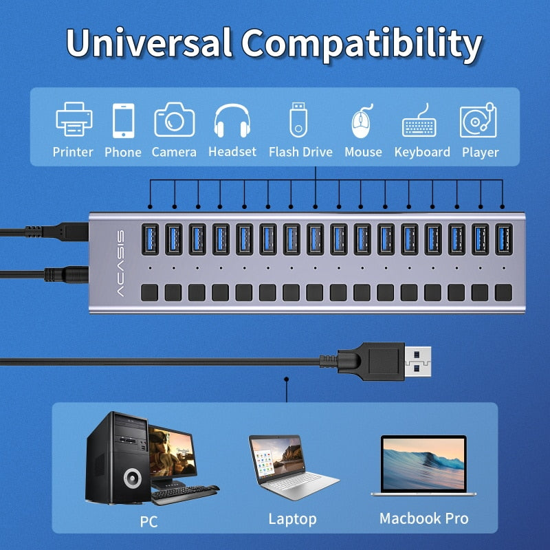 Acasis High Speed USB Splitter for PC