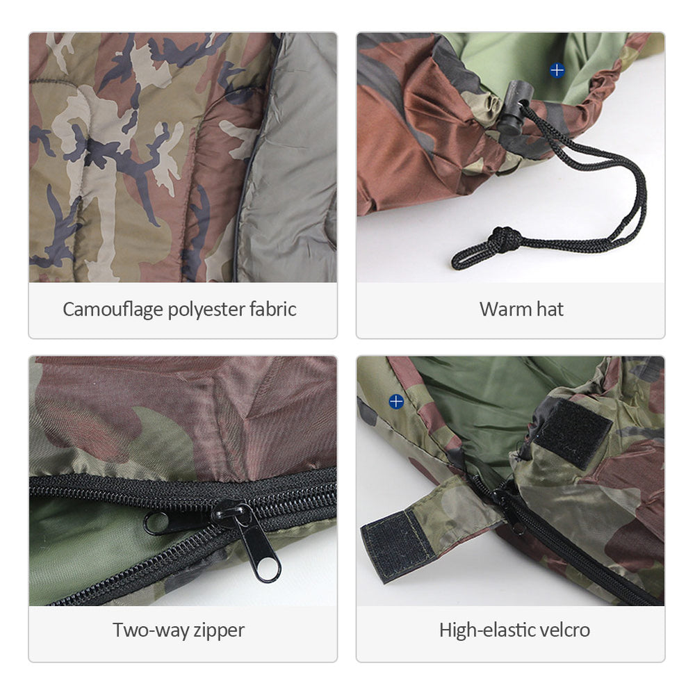 Outdoor Leisure Camping Lunch Break Camouflage Sleeping Bag Adult Sleeping Bag Camping Sleeping Bag Envelope Style Lazy Bag