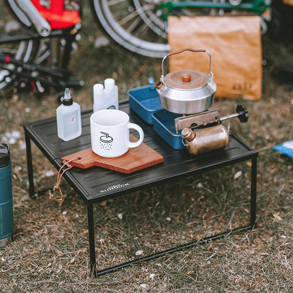 Portable Folding Picnic Table Lightweight Aluminum Alloy Hiking Camping Table ith Carring Bag Beach Desk Outdoor Furniture