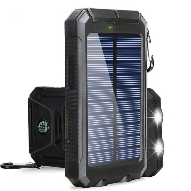 Solar Power Bank 80000mAh Portable Charging Powerbank External Battery Charger  Strong Light LDE Light for All Smartphones