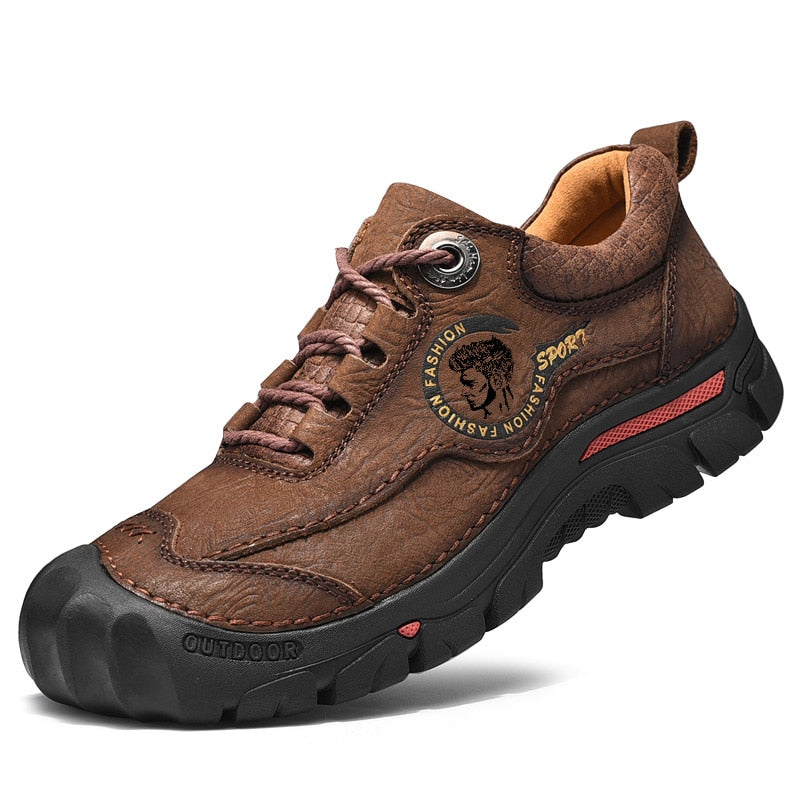 Outdoor Camping Hiking Shoes Men Genuine Leather