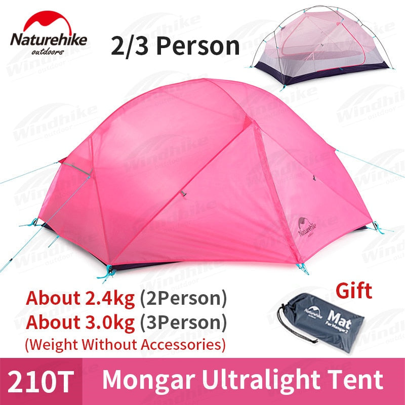 NatureHike Ultralight 20D Nylon Silicone Mongar Camping Tent