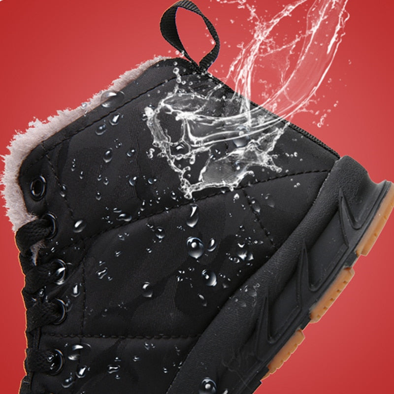 Children's Plus Velvet Waterproof Hiking Shoe