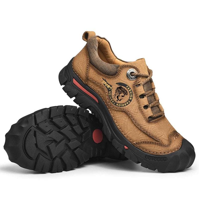 Outdoor Camping Hiking Shoes Men Genuine Leather