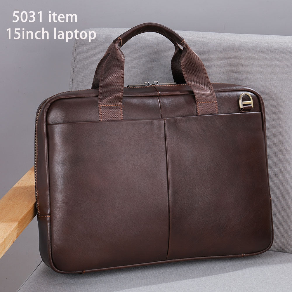 WESTAL Genuine Leather Messenger Bag