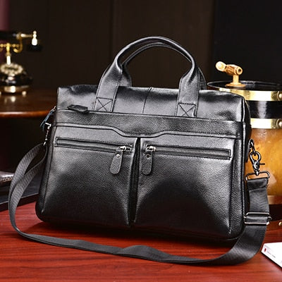 Black Genuine Leather Messenger Bags