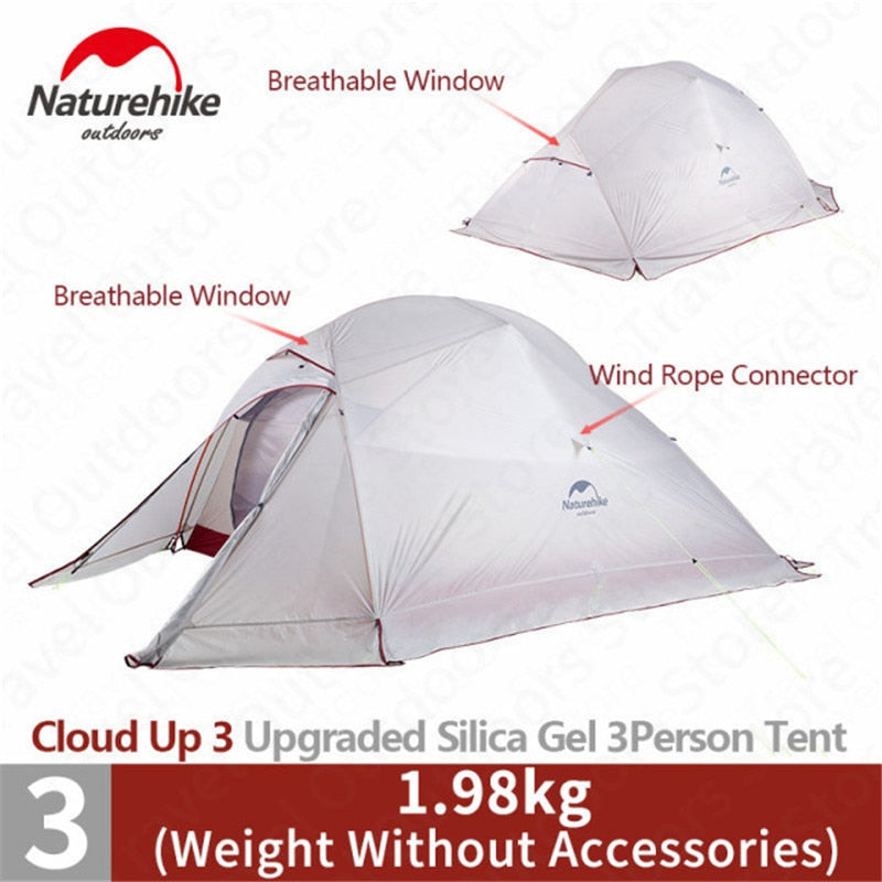 Naturehike 20D Silicone Cloud Up Camping Tent