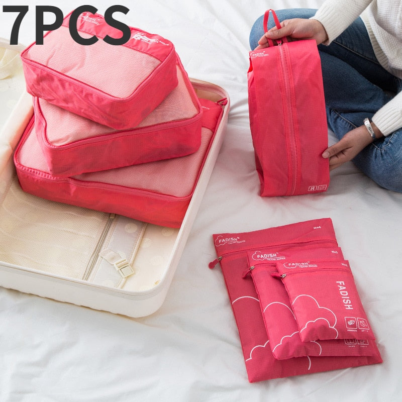 6/7 Pieces Set Waterproof Travel Organizer