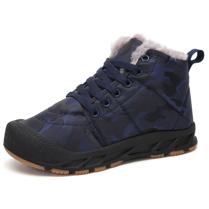 Children's Plus Velvet Waterproof Hiking Shoe