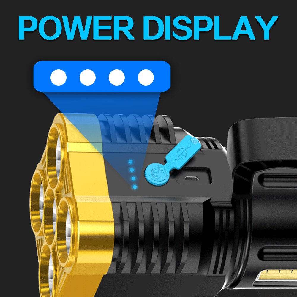 Pocketman 5 LED Flashlight with COB Side Light 4 Modes