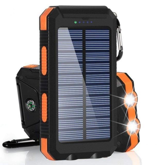 Solar Power Bank 80000mAh Portable Charging Powerbank External Battery Charger Strong Light LDE Light for All Smartphones