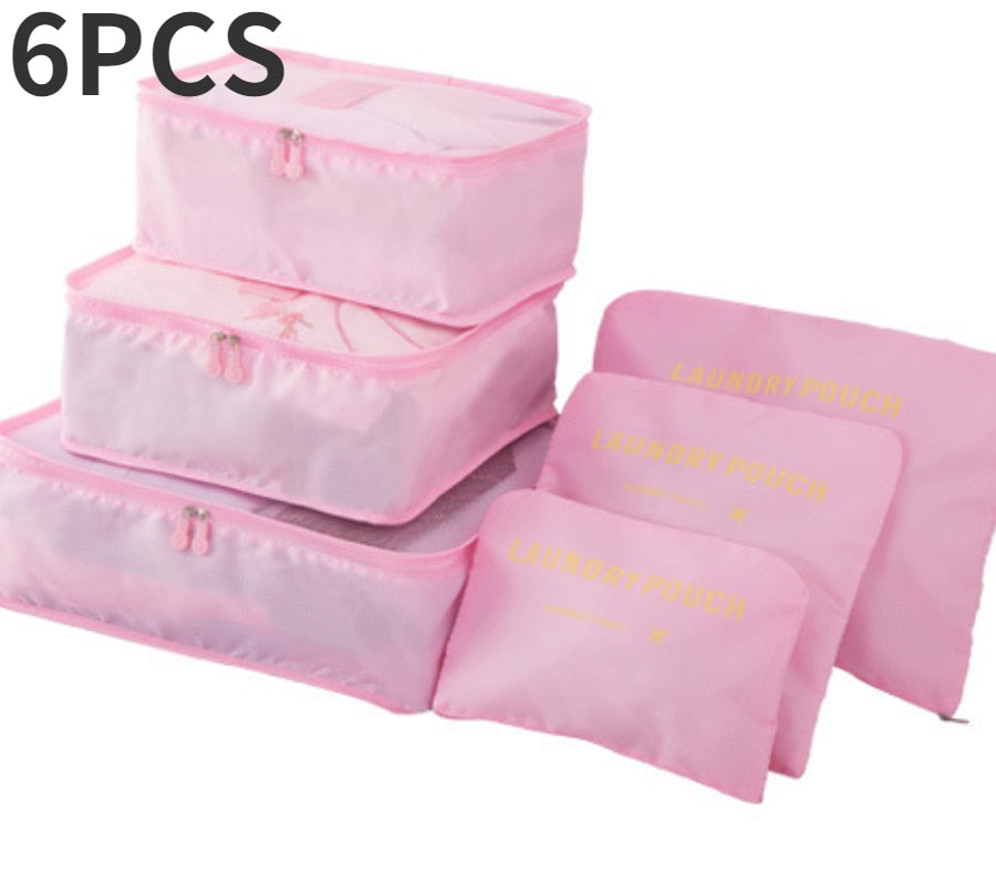 6/7 Pieces Set Waterproof Travel Organizer