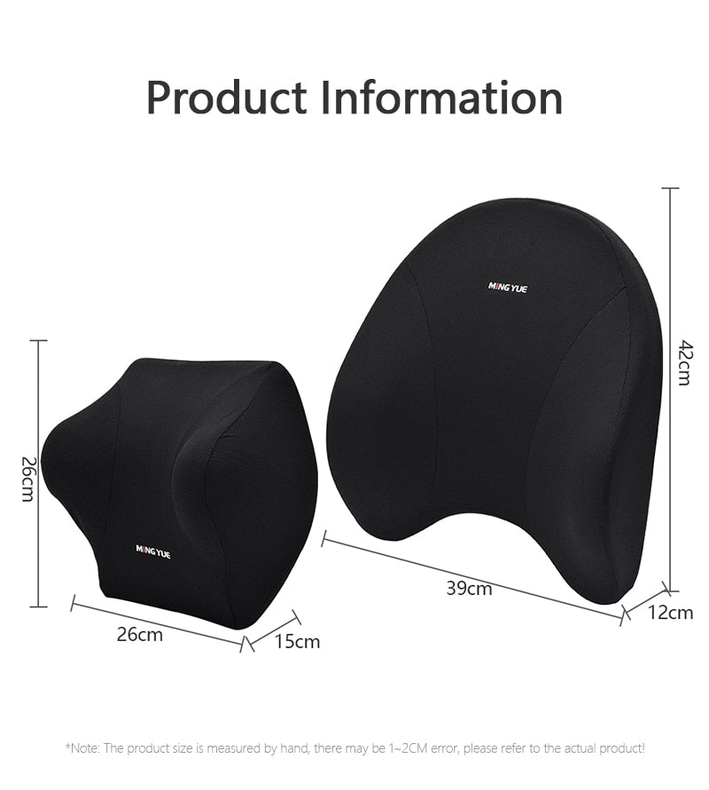 Car Lumbar & Neck Pillow Support