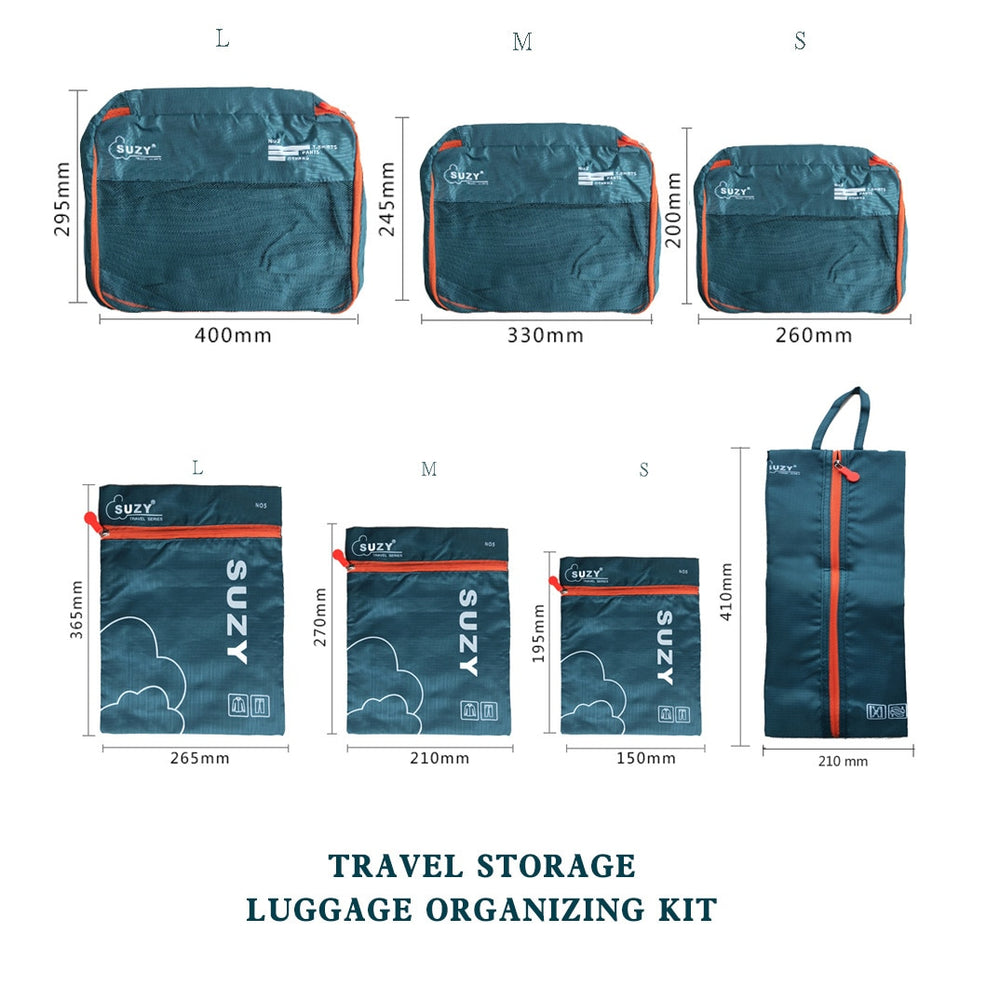 6/7 Pieces Set Waterproof Travel Organizer
