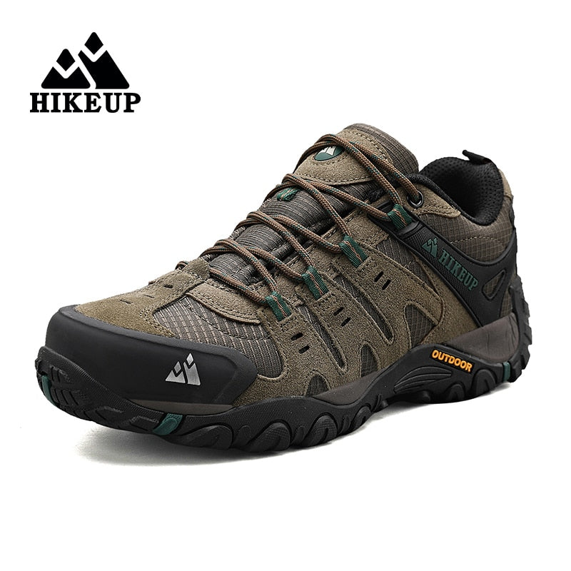 HIKEUP Men's Leather Outdoor Hiking & Hunting Shoes