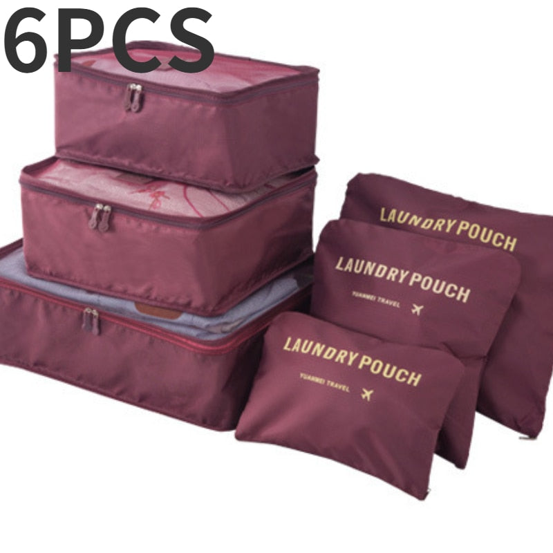 6/7 Pieces Set Waterproof Travel Organizer