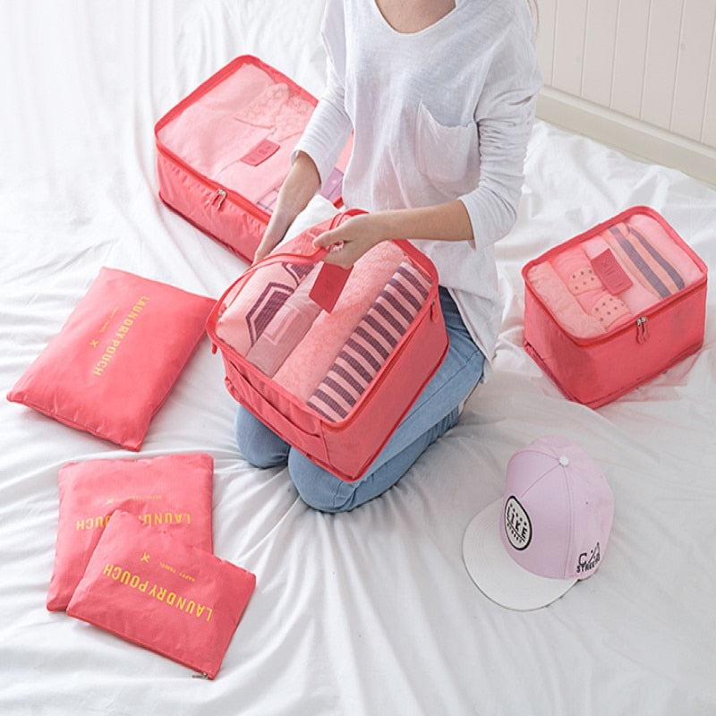 6-Piece Travel Bag Organizer