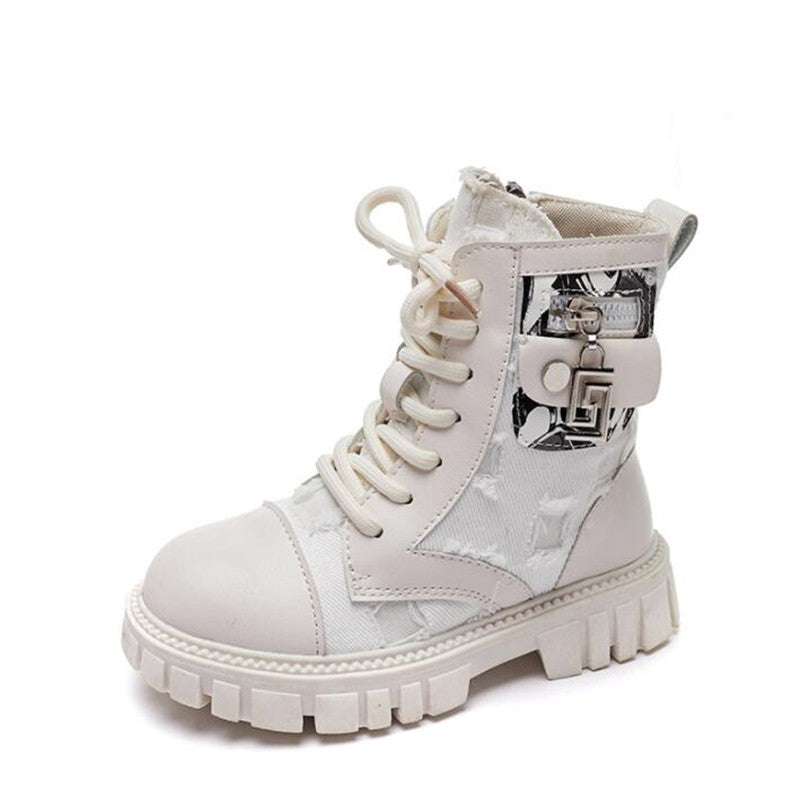 XUUKEE Girls Fashion High Top Boots