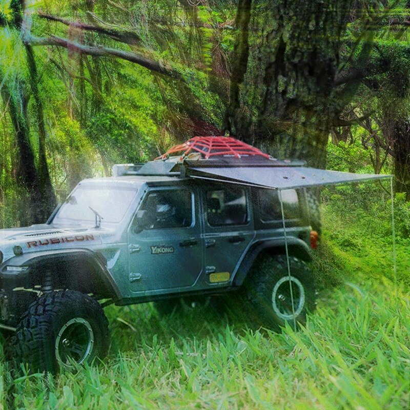 Side Car Roof Top Tent Shade Awning Rain Canopy Sunshade Camping Tent for 1/10 RC Crawler Car AXIAL SCX10 TRAXXAS TRX4