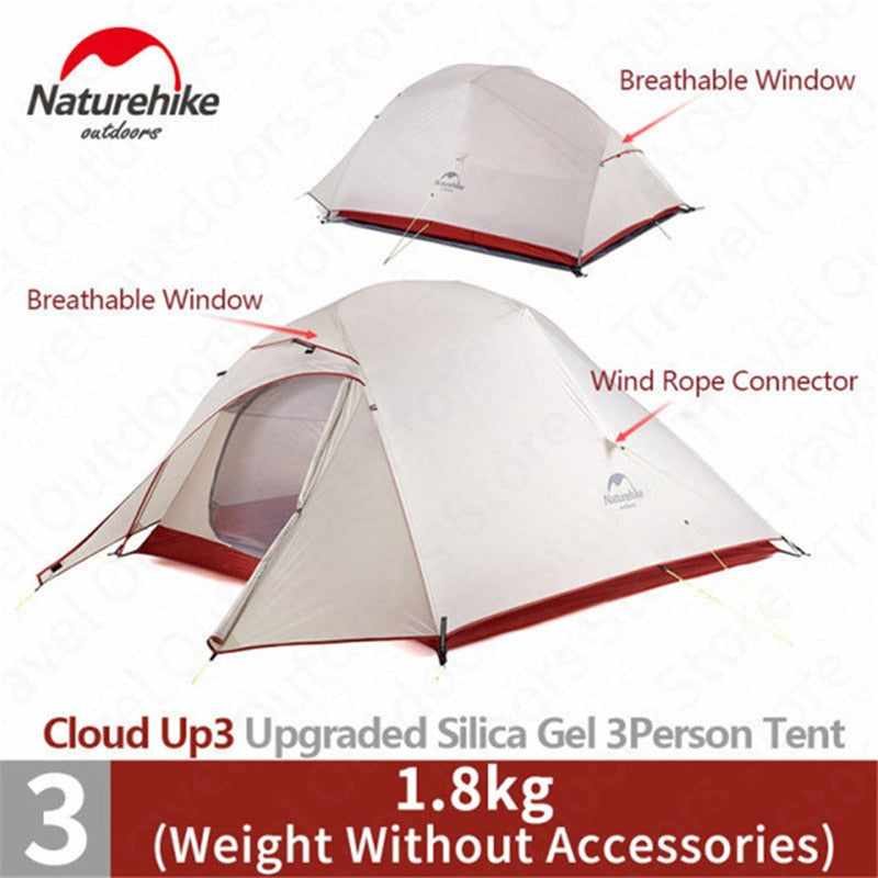 Naturehike 20D Silicone Cloud Up Camping Tent