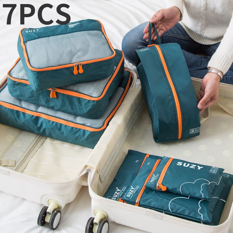6/7 Pieces Set Waterproof Travel Organizer