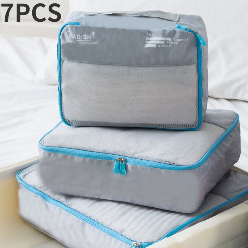 6/7 Pieces Set Waterproof Travel Organizer
