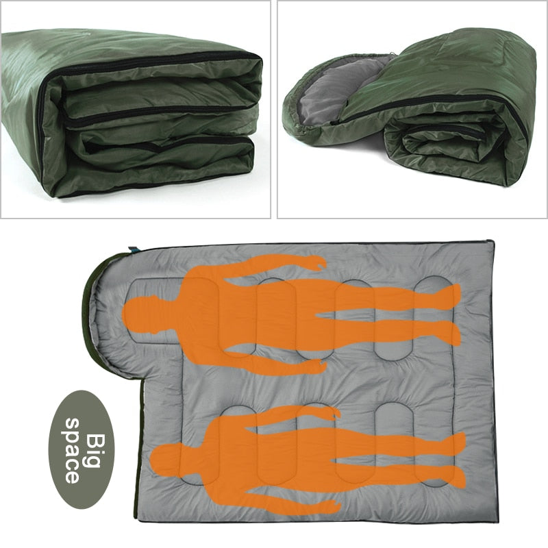Pacoone Camping Sleeping Bag Lightweight 4 Season Warm & Cold Envelope Backpacking Sleeping Bag for Outdoor Traveling Hiking