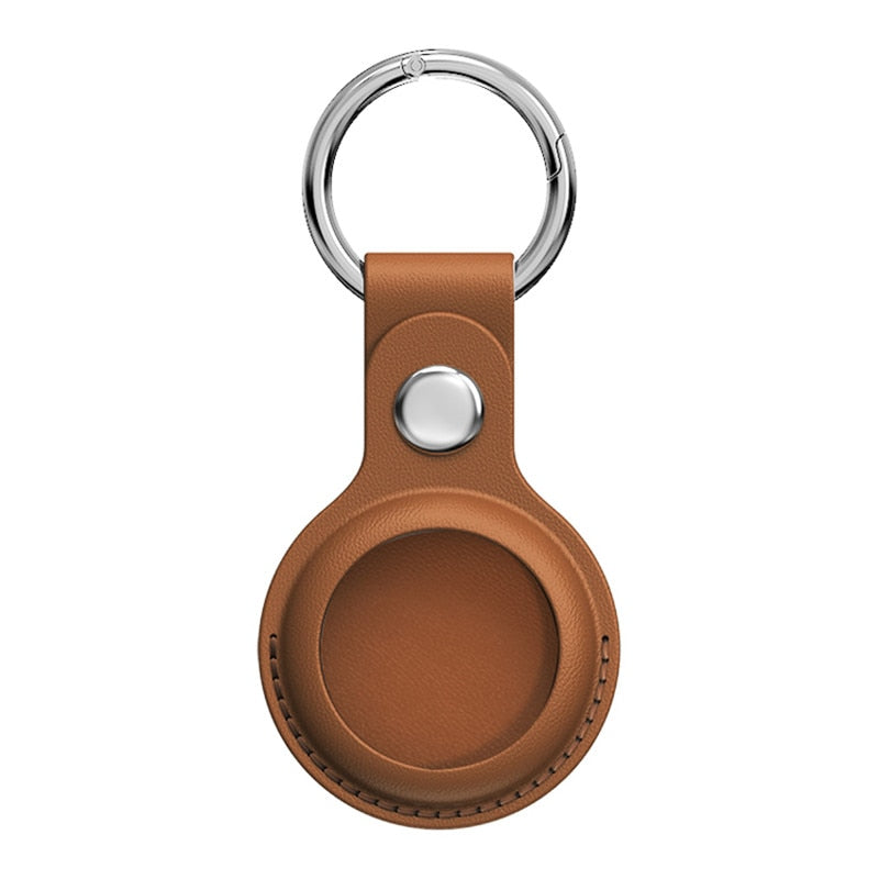 Leather Keychain for Apple Airtags Case