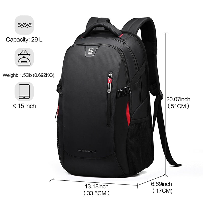Waterproof Nylon 29L Casual Men's Backpack