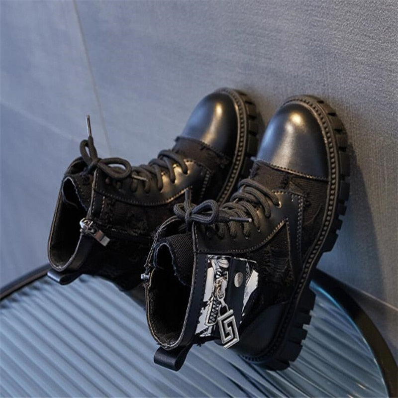 XUUKEE Girls Fashion High Top Boots