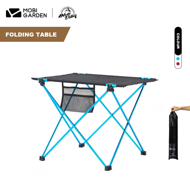 MOBI GARDEN Folding Table Mobile Customer Outside Aluminum Alloy Ultra Light Portable Picnic Camping Storage Box Small Table