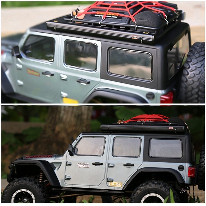 Side Car Roof Top Tent Shade Awning Rain Canopy Sunshade Camping Tent for 1/10 RC Crawler Car AXIAL SCX10 TRAXXAS TRX4