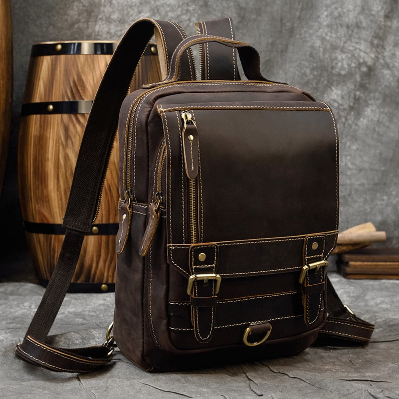 MAHEU Genuine Leather Single Shoulder Bag