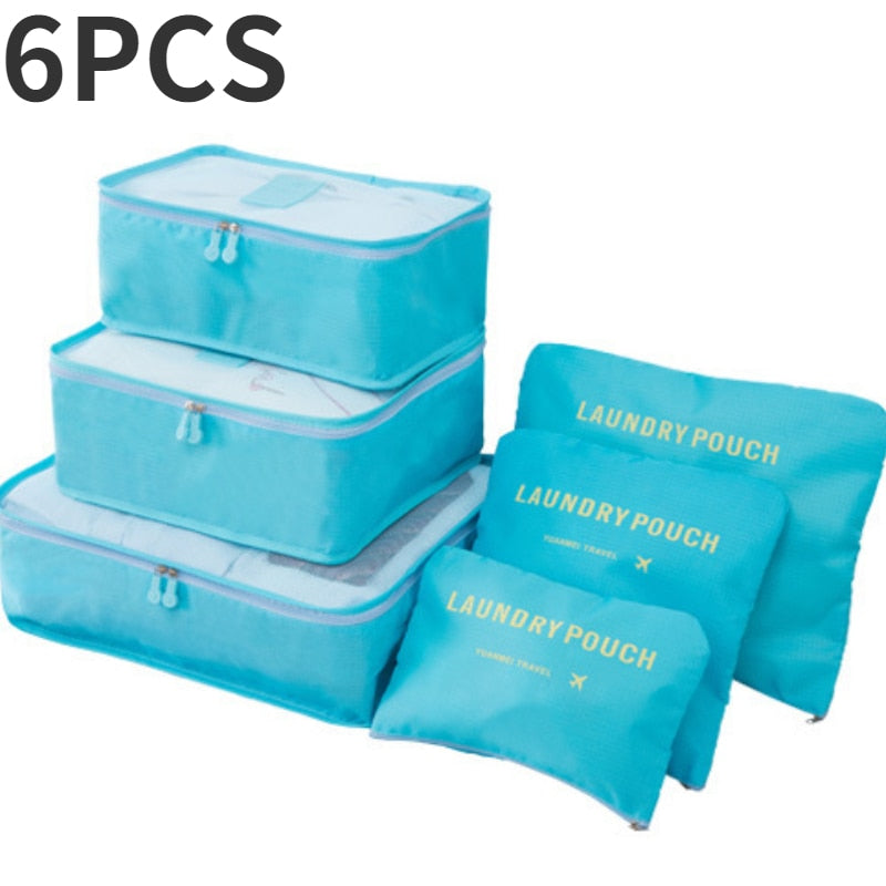 6/7 Pieces Set Waterproof Travel Organizer