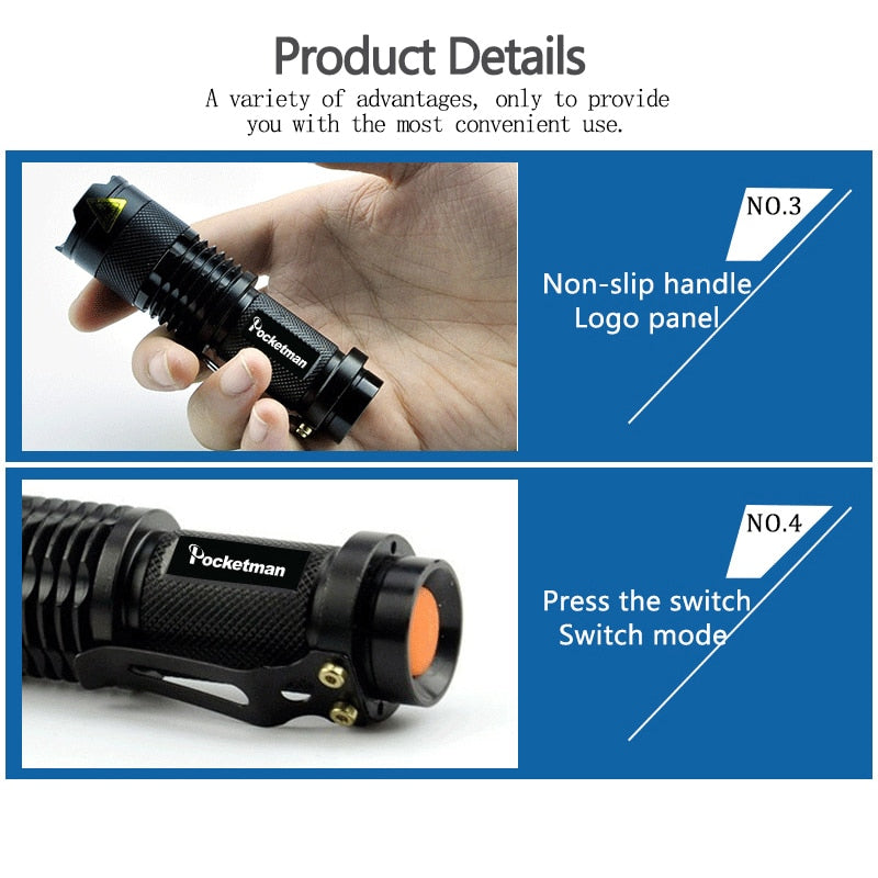 Pocketman Mini High Power L2 LED Flashlight