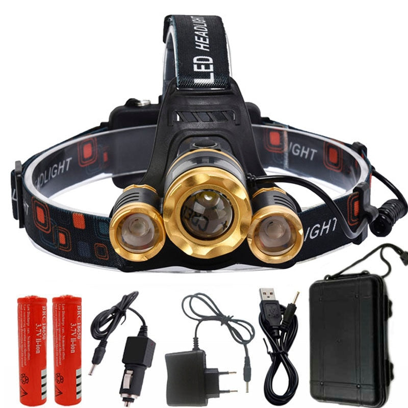 Zoomable 13000LM LED T6 Headlamp