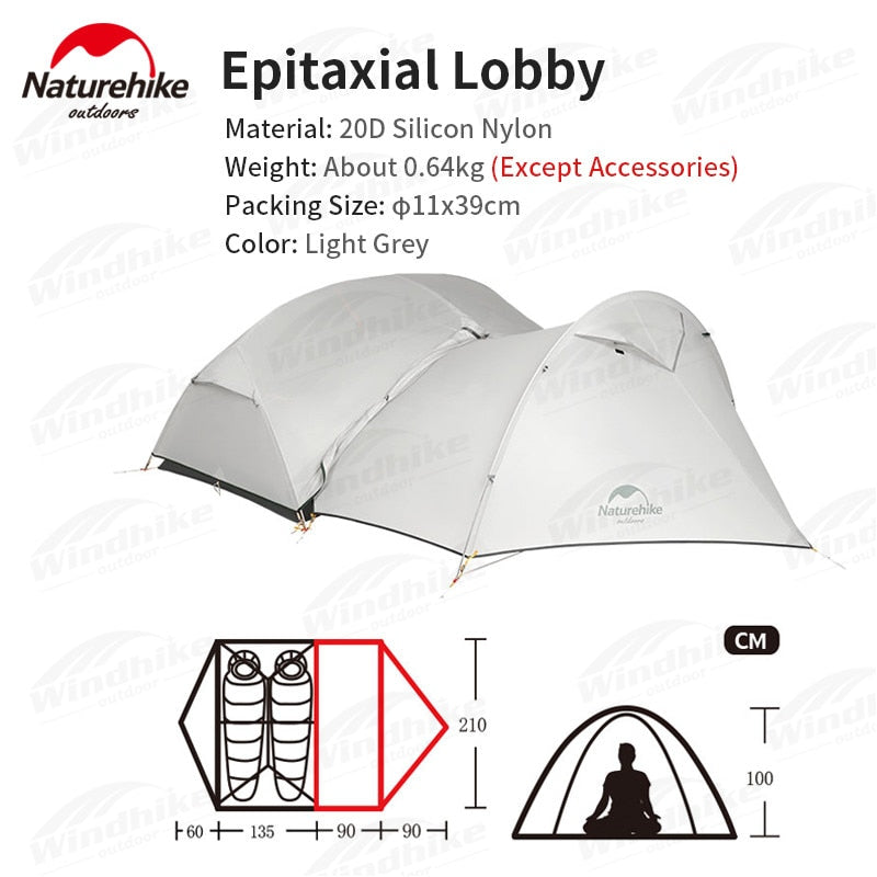 NatureHike Ultralight 20D Nylon Silicone Mongar Camping Tent