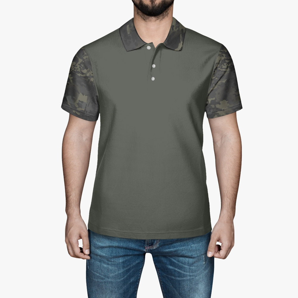 Equippage BMC USMC Green Stripe Men Polo Shirt