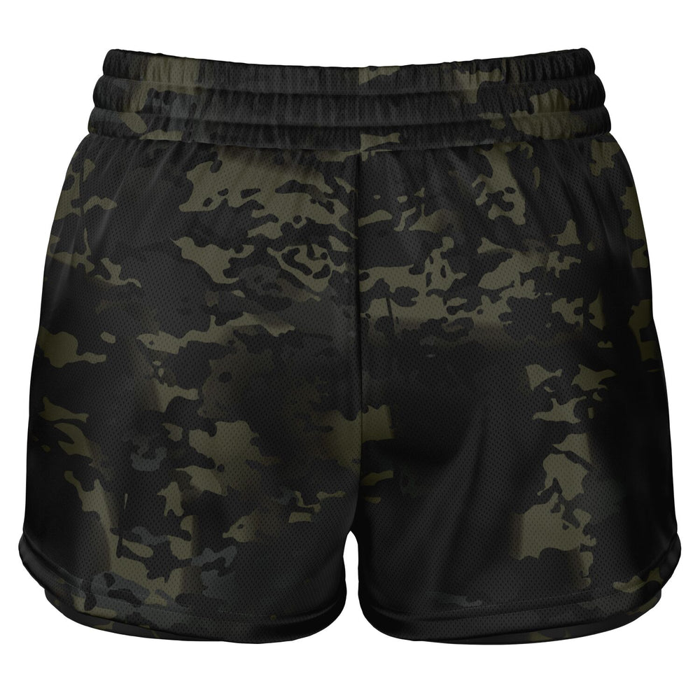Equippage Women's 2-in-1 Black MultiCam Shorts