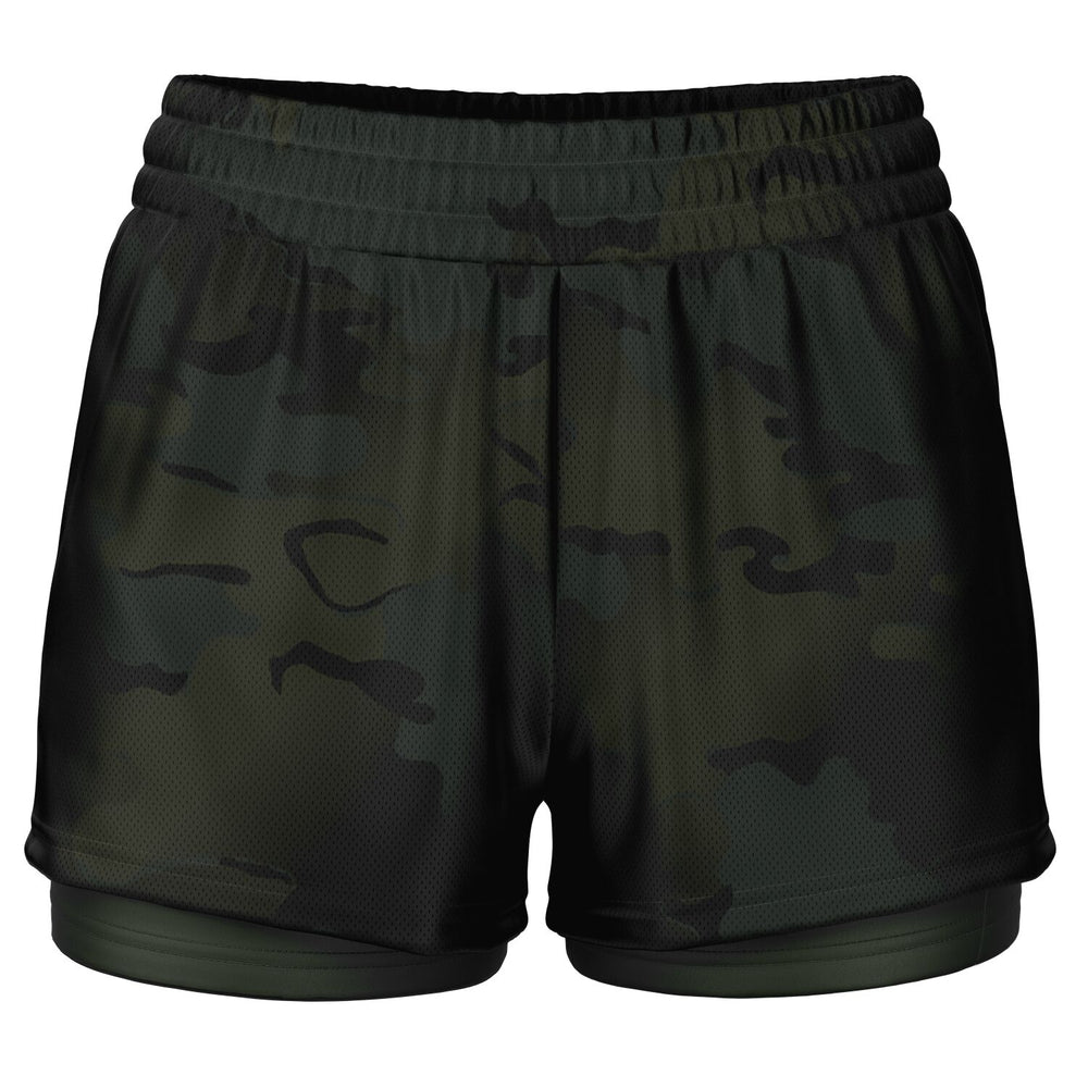 BJMC Women's 2-in-1 Shorts - AOP