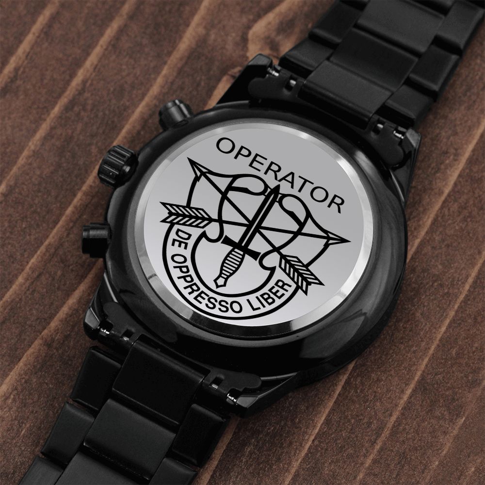 Equippage  Operator Black Chronograph Watch