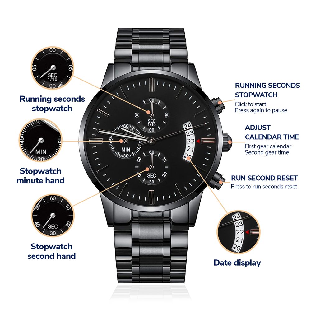 Equippage  Operator Black Chronograph Watch