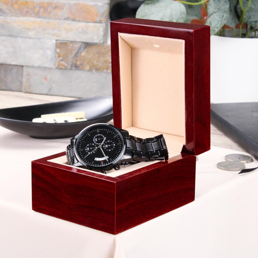 Equippage  Operator Black Chronograph Watch