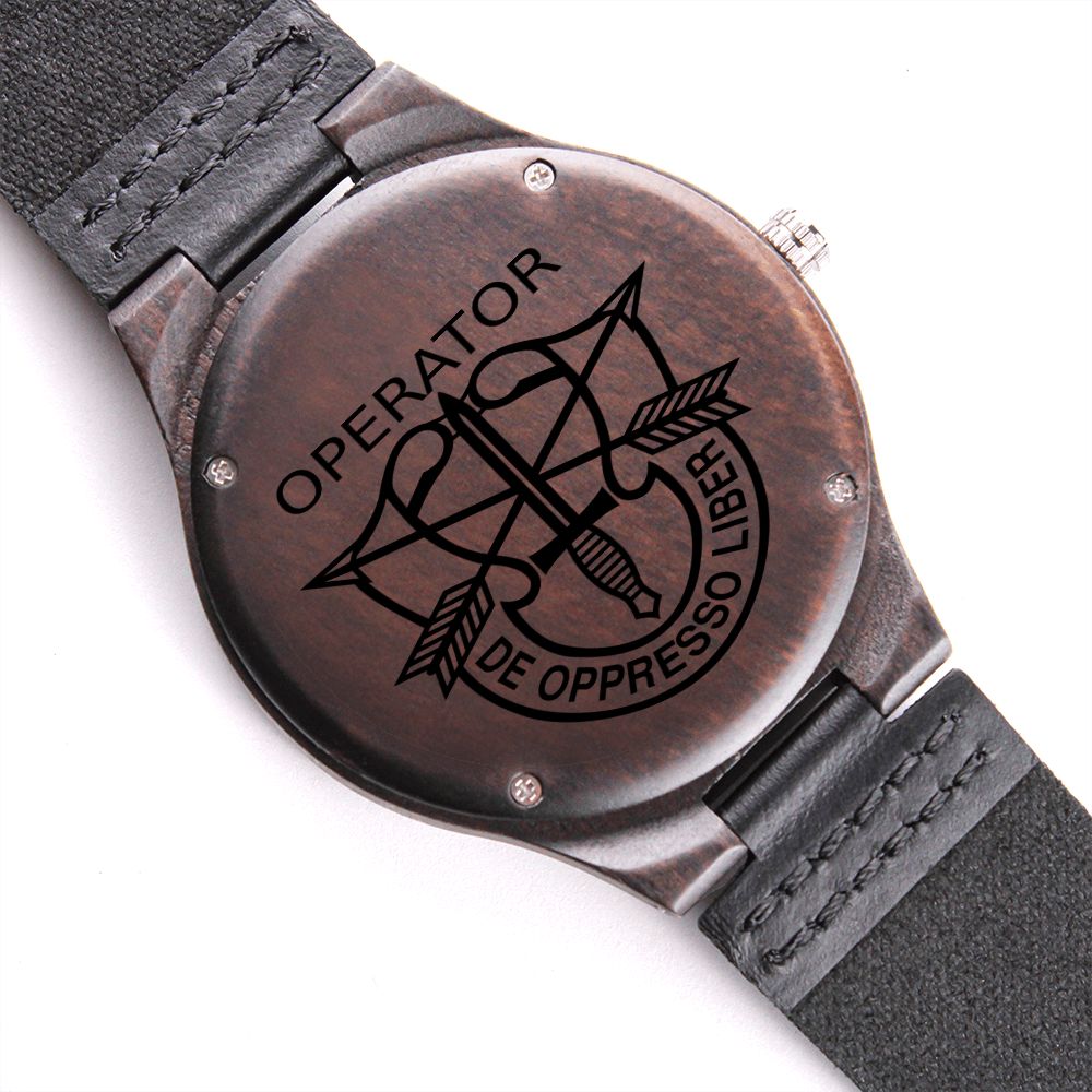 Equippage Operator Wood Watch