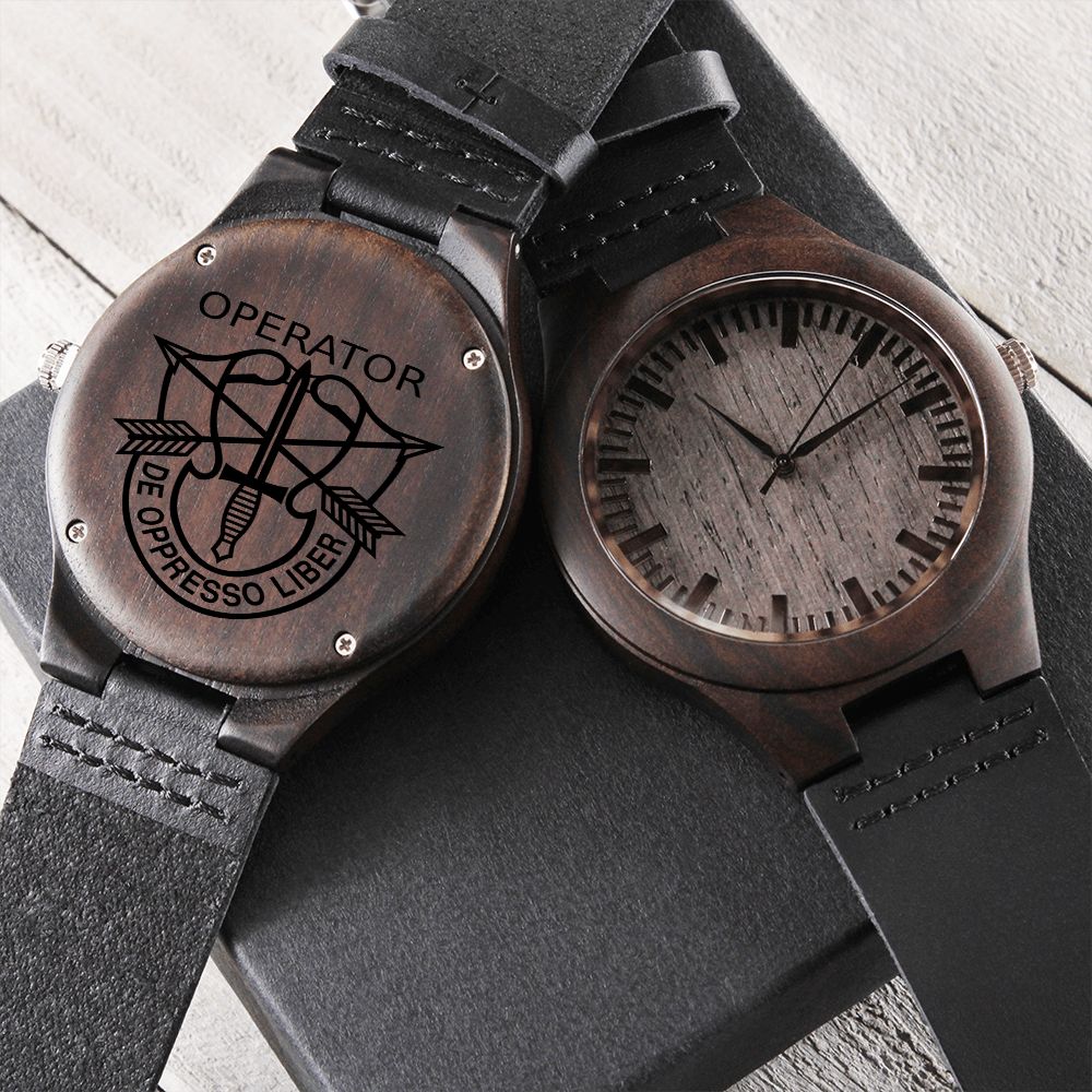 Equippage Operator Wood Watch