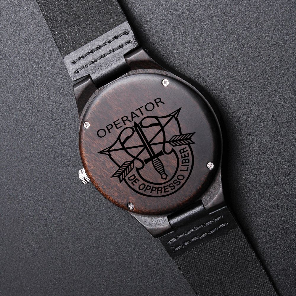 Equippage Operator Wood Watch